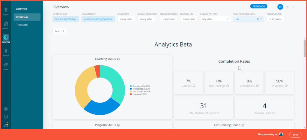 Altura Learning Online Care Training Bridge Analytics